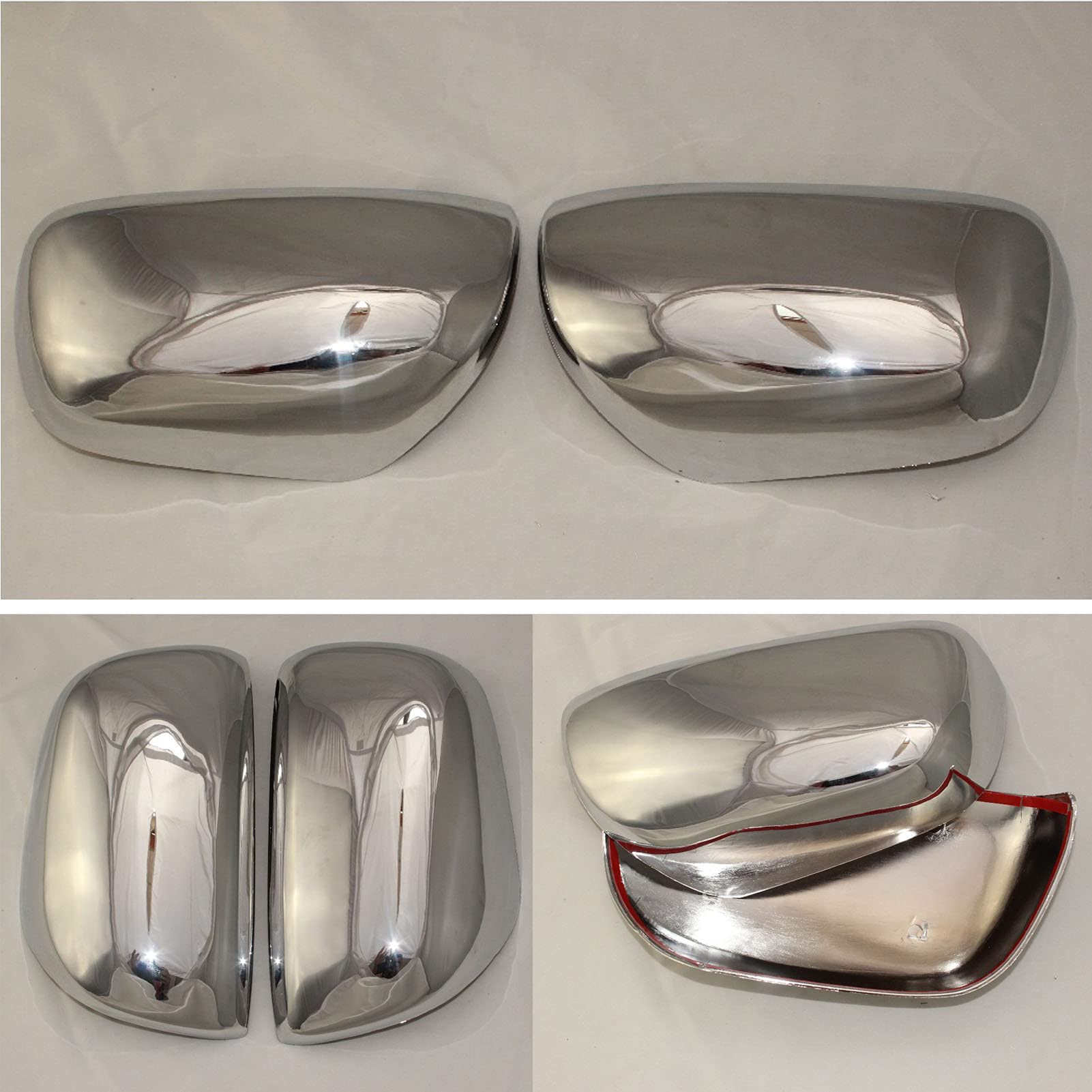 pezzi Copri specchietto retrovisore laterale ABS cromato Decorazione adatta per RAV4 2006-2008 - 3