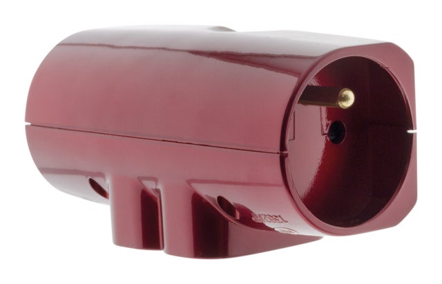 Multiprise 4 prises latérale 2x16A + 2x6A - Rouge - Zenitech