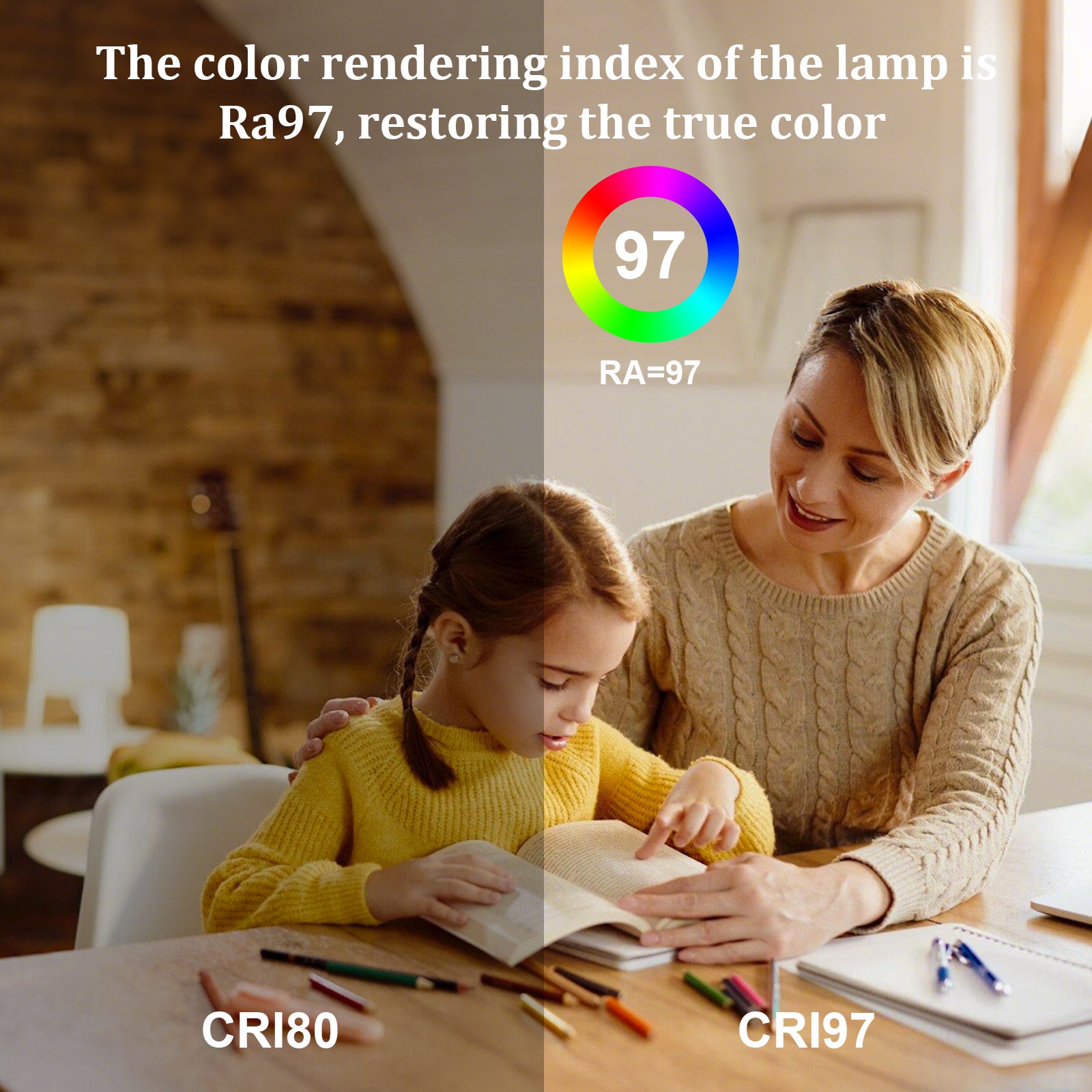 Inteligentne światło sufitowe z kontrolą rytmu dobowego, RGBW 1800K-12000K, symulacja nieba, 80W, 50CM, lampa sufitowa z Pilotem do biura i domu - 9