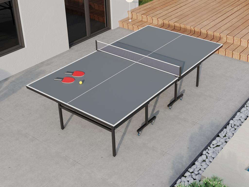 Table De Ping-Pong Pliable HLC Pour Enfants - 206 X 114,5 Cm, Filet Rapide - Bleu, Loisirs Intérieur/Extérieur