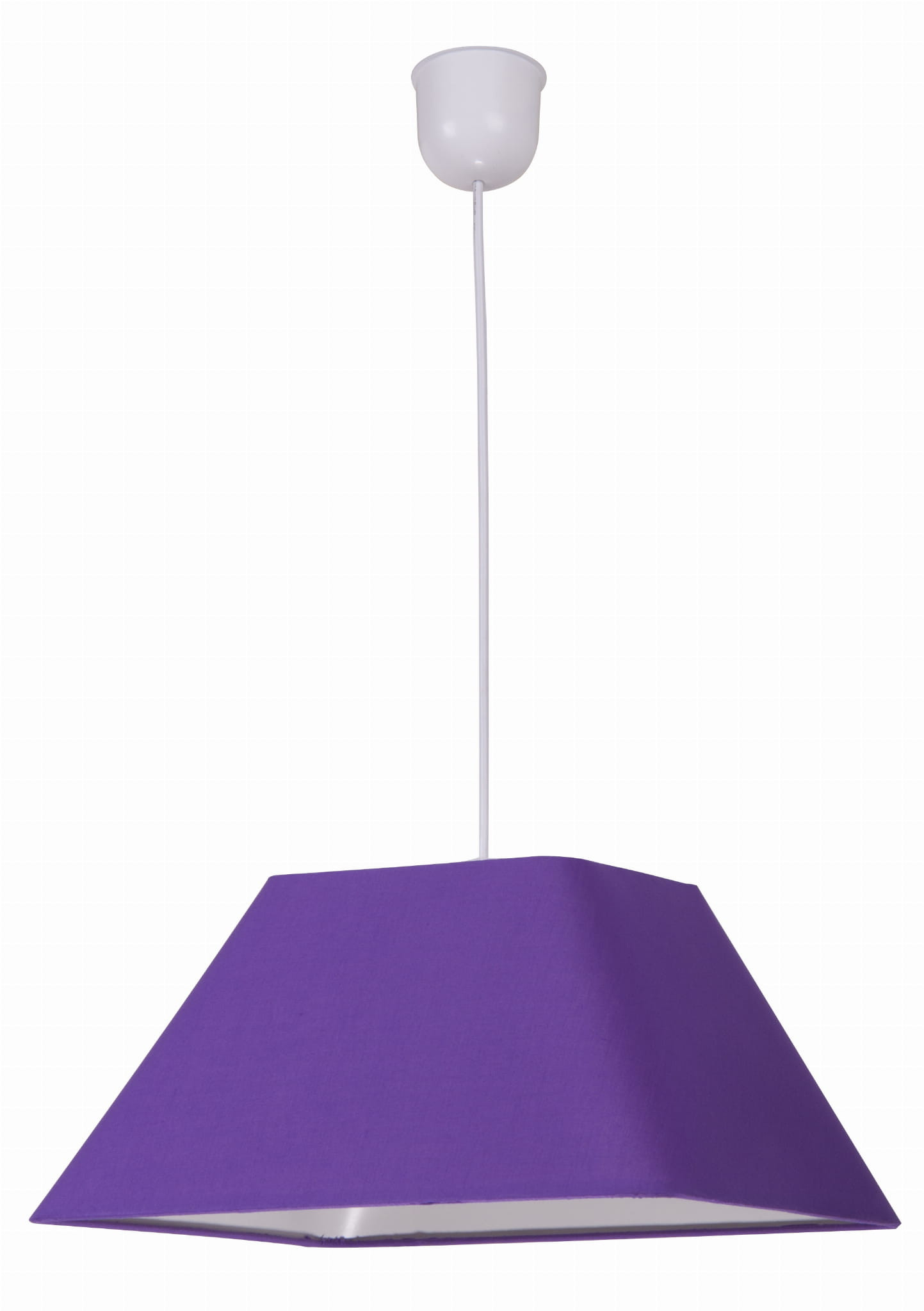 Lampa sufitowa Robin biało-fioletowa 1xE27x60W wym: 95 x 35 x 35 cm tkanina Candellux