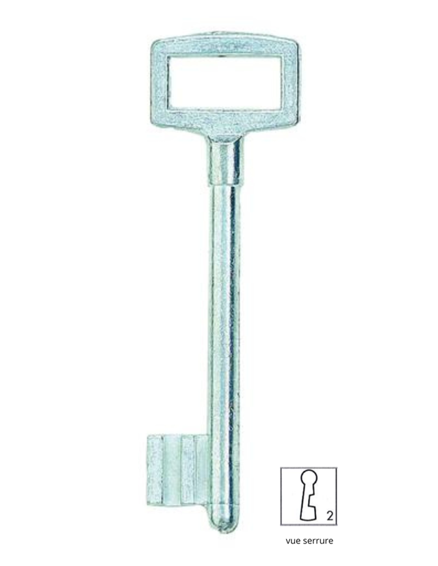 THIRARD - Clé n°2 pour serrure en applique - THIRARD