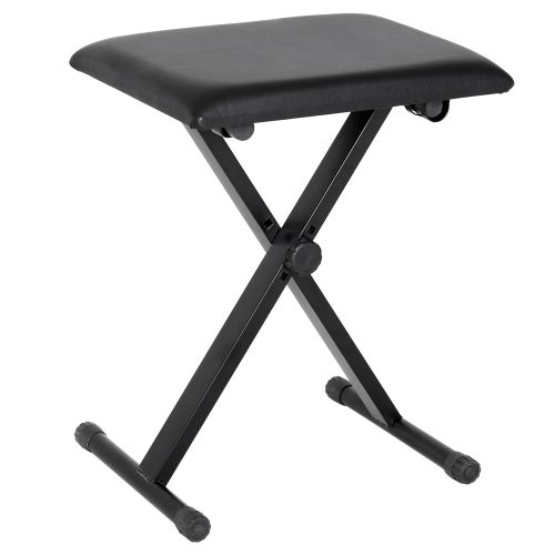 CAHAYA Banc De Piano Pliable Réglable En Hauteur - Tabouret X Stable Rembourré Noir