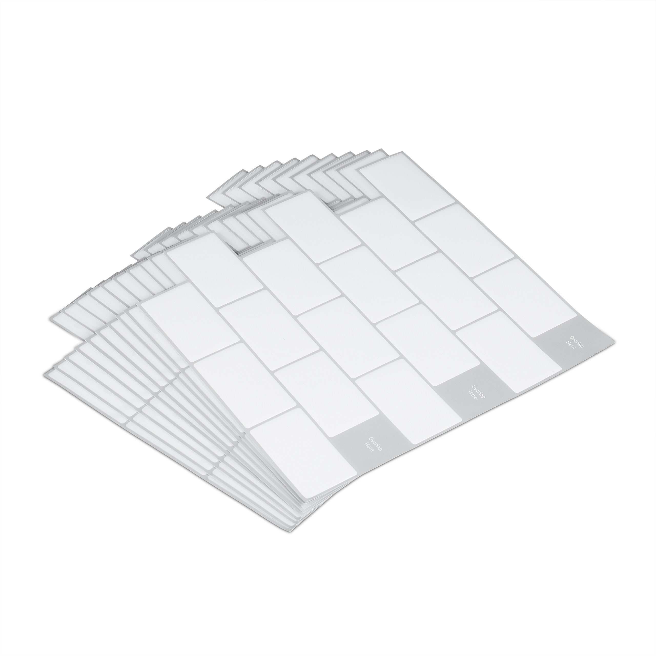 Set da 10 Piastrelle Autoadesive, per Bagno e Cucina, HL 30,5x30,5cm, Effetto Subway, Impermeabili, Bianco, Relaxdays - 6