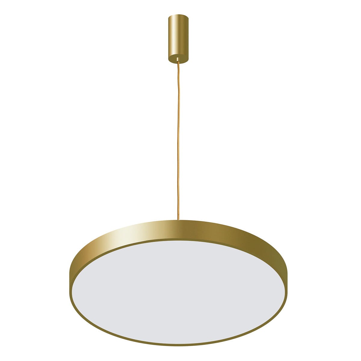 Lampa wisząca Orbital LED 60W Ciepła biel 3600lm złoty piaskowana-biała wym:120x60x60cm Italux