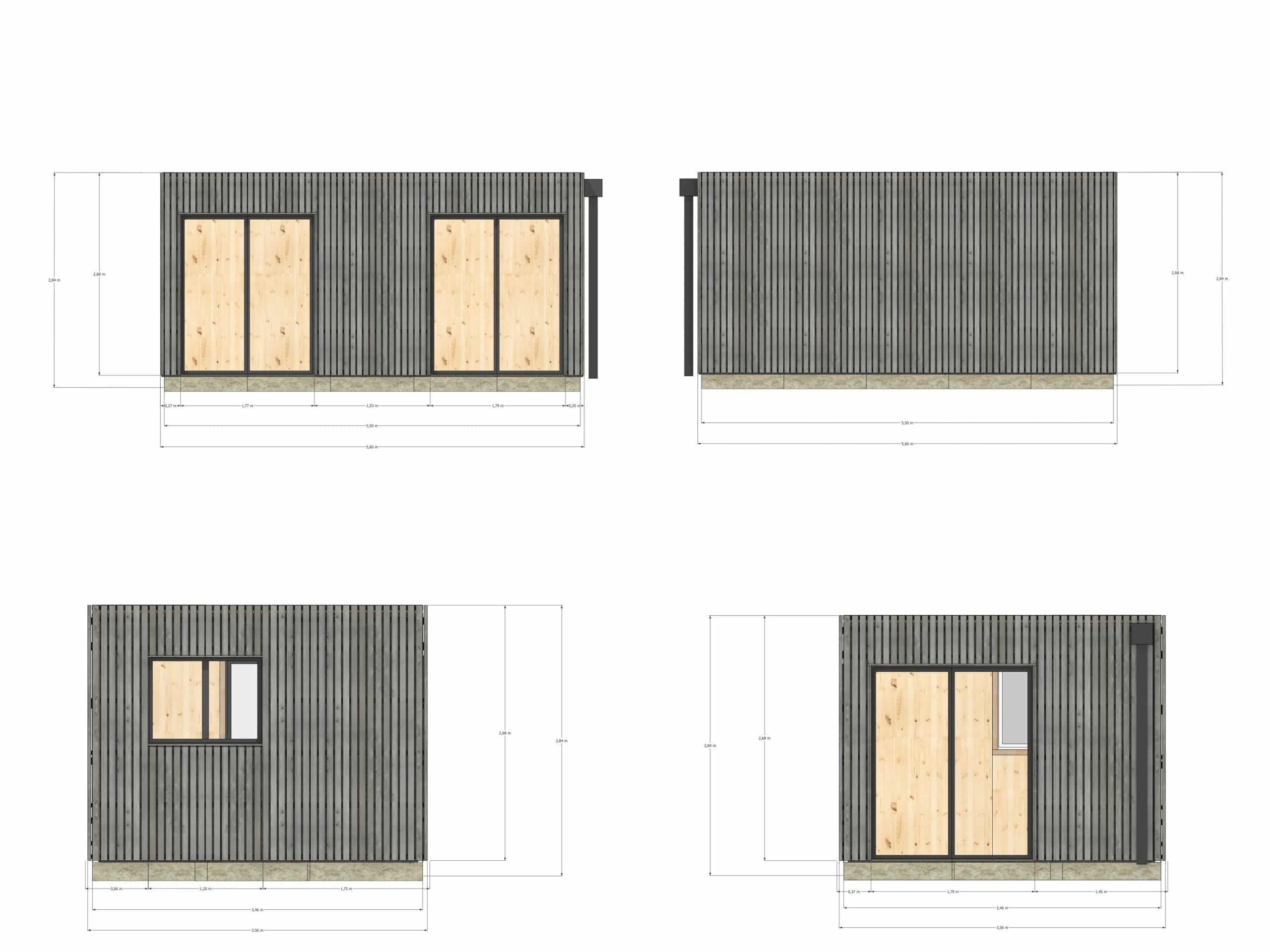 Dépendance jardin sans permis en bois 5,5 x 3,5 x 2,7 m - 4