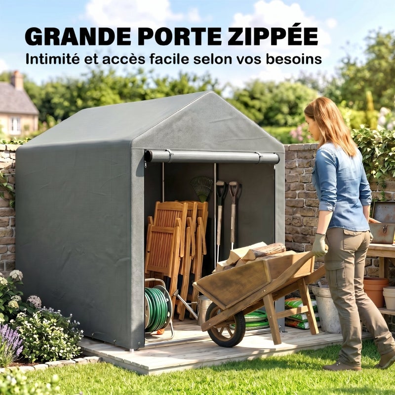 Housse de protection d'extérieur,Housse pour salon de jardin,bâche imperméable coupe-vent anti-UV, tissu Oxford 210D argent- 180x 150 x 80cm - 6