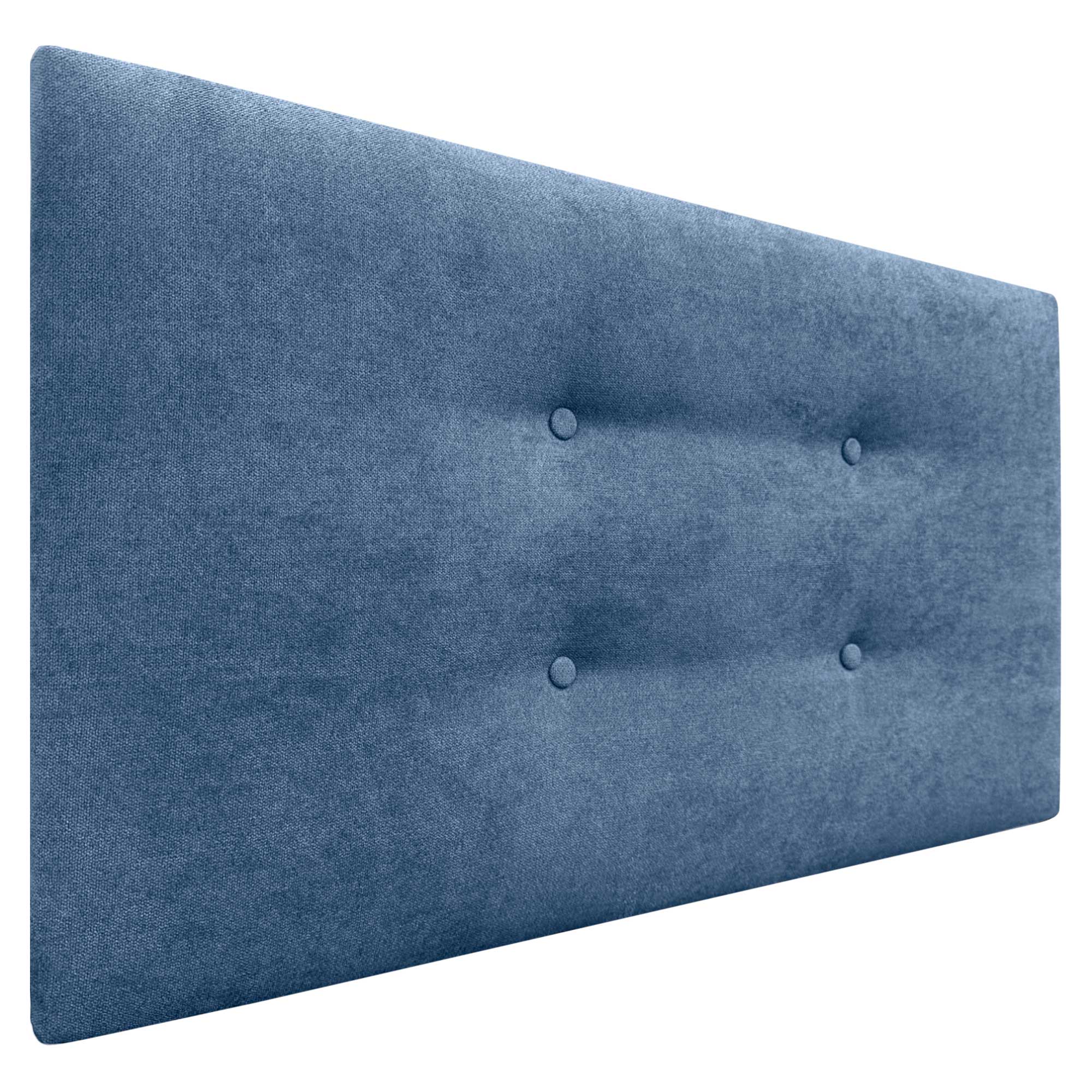 Dhome cabecero de tela aqualine pro con 2 hileras de botones cabezal tapizado cama lujo (azul, 105cm)