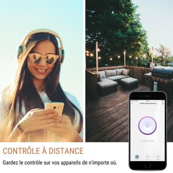 Prise extérieure - KONYKS - Pluviose FR - WiFi - Blanc - 5