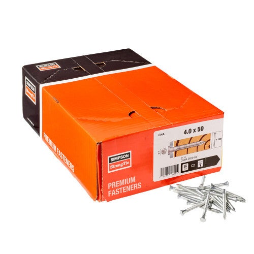 Pointes annelées électrozinguées - carton dimensions au choix-4-35 1500 Carton - 4