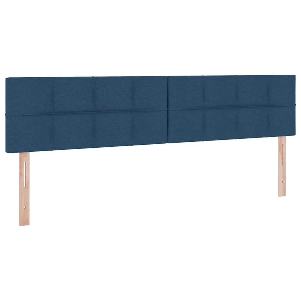 Lit avec rangement et matelas en velours bleu pour la chambre, 200 × 200 cm - 8