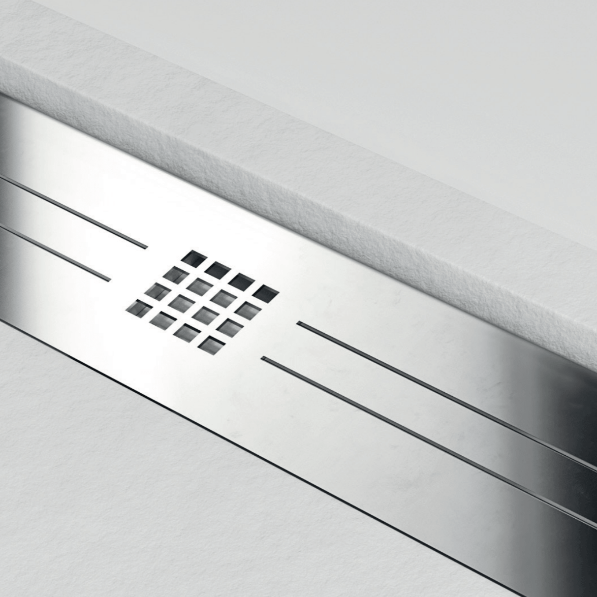 Piatto doccia 90 x 160cm ultrasottile ELITE in resina finitura ardesia bianco - 2