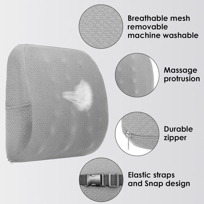 Cuscino per poggiatesta e supporto lombare per auto, cuscino per poggiatesta auto in cotone memory, morbido cinturino in memory foam, supporto lombare per un'esperienza di comfort per alleviare il Cuscino per poggiatesta e supporto lombare per auto, cuscino per poggiatesta auto in cotone memory, morbido cinturino in memory foam, supporto lombare per un'esperienza di comfort per alleviare il