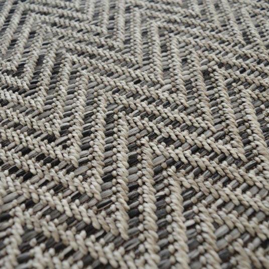 Moquette Tissé plat - Java Chevron - Silver - Rouleau de 4m x 6m - 5