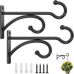 Fangehong 3 Pezzi Catena Sospesa, Catena per Appendere in Metallo con Gancio e Fermaglio, Catena Appesa Catene di Ricambio per Vasi di Fiori Cesto Mangiatoie Lanterne (Nero