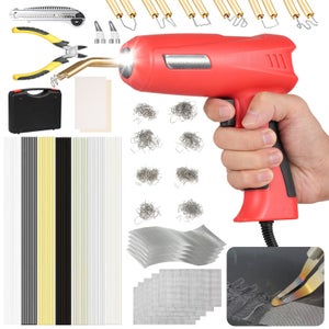 Kit Agrafeuse Chaude Soudeuse Plastique - 600 Clous à Souder 0.6/0.8 Mm - Alimentation Filaire électrique