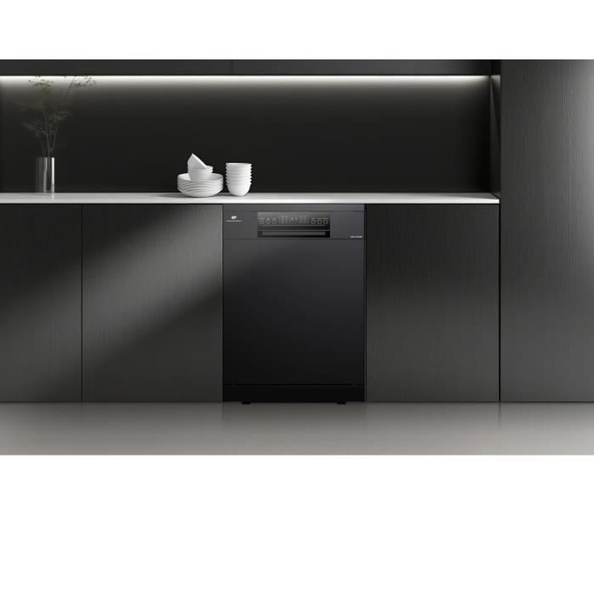 Lave-vaisselle pose-libre - CONTINENTAL EDISON - CELV1544IBP - 15 couverts - Inverter - 60 cm - 42 dB - Noir mat - 6