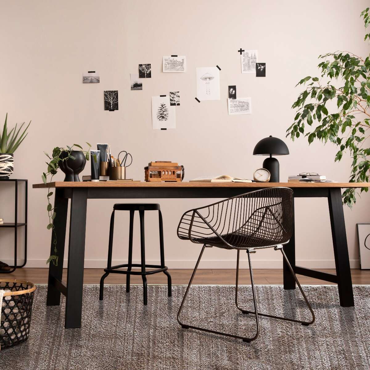 Tappeto contemporaneo in poliestere marrone 160x240 - 7