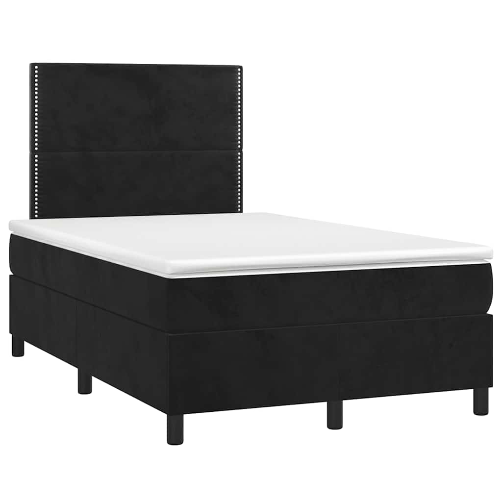 Sommier à lattes et matelas LED, noir, en velours, pour la chambre, 120 × 190 cm - 3