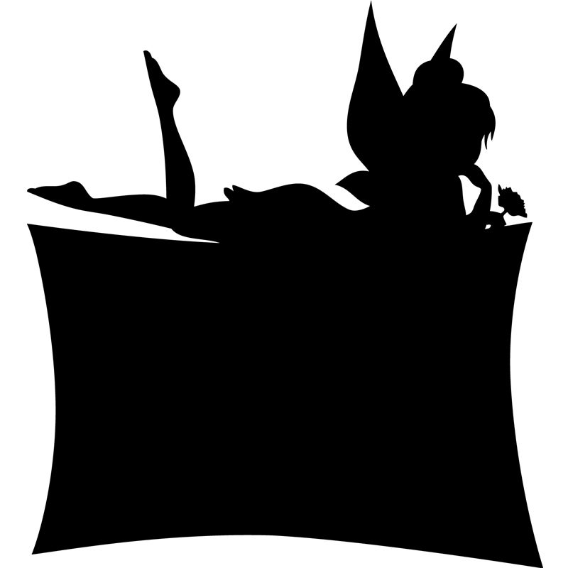 Adesivo ardesia Silhouette Fata - Sticker adesivo - adesivi murali - 85x75cm - 2