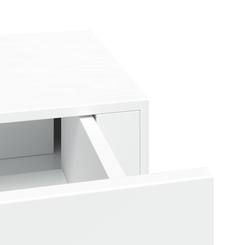 vidaXL Étagère à tiroir murale Blanc 40x23,5x10 cm MDF - 8