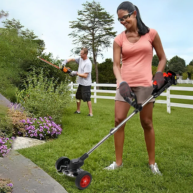 Corta Relva Elétrico a Bateria de 1800 W, 12.000 RPM — Ferramenta de Jardinagem com 2 Baterias Makita, 3 Tipos de Lâminas e Rodas - 2