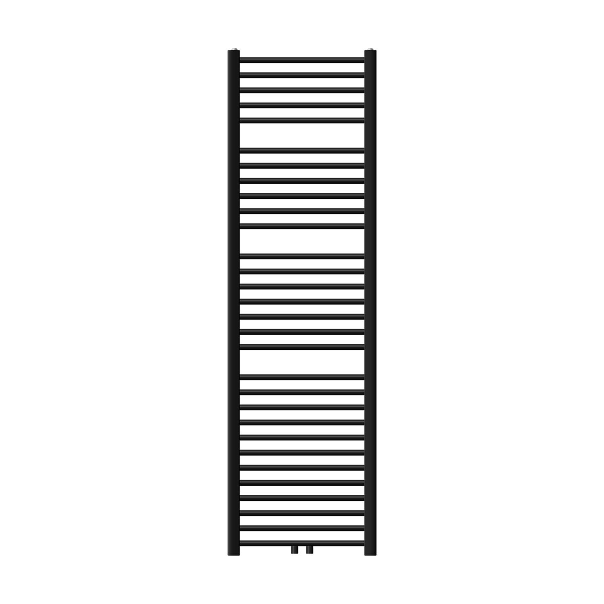 LuxeBath grzejnik lazienkowy Sahara 500x1800 mm czarny matowy prosty z podlaczeniem srodkowym, grzejnik dekoracyjny podgrzewacz reczników suszarka do