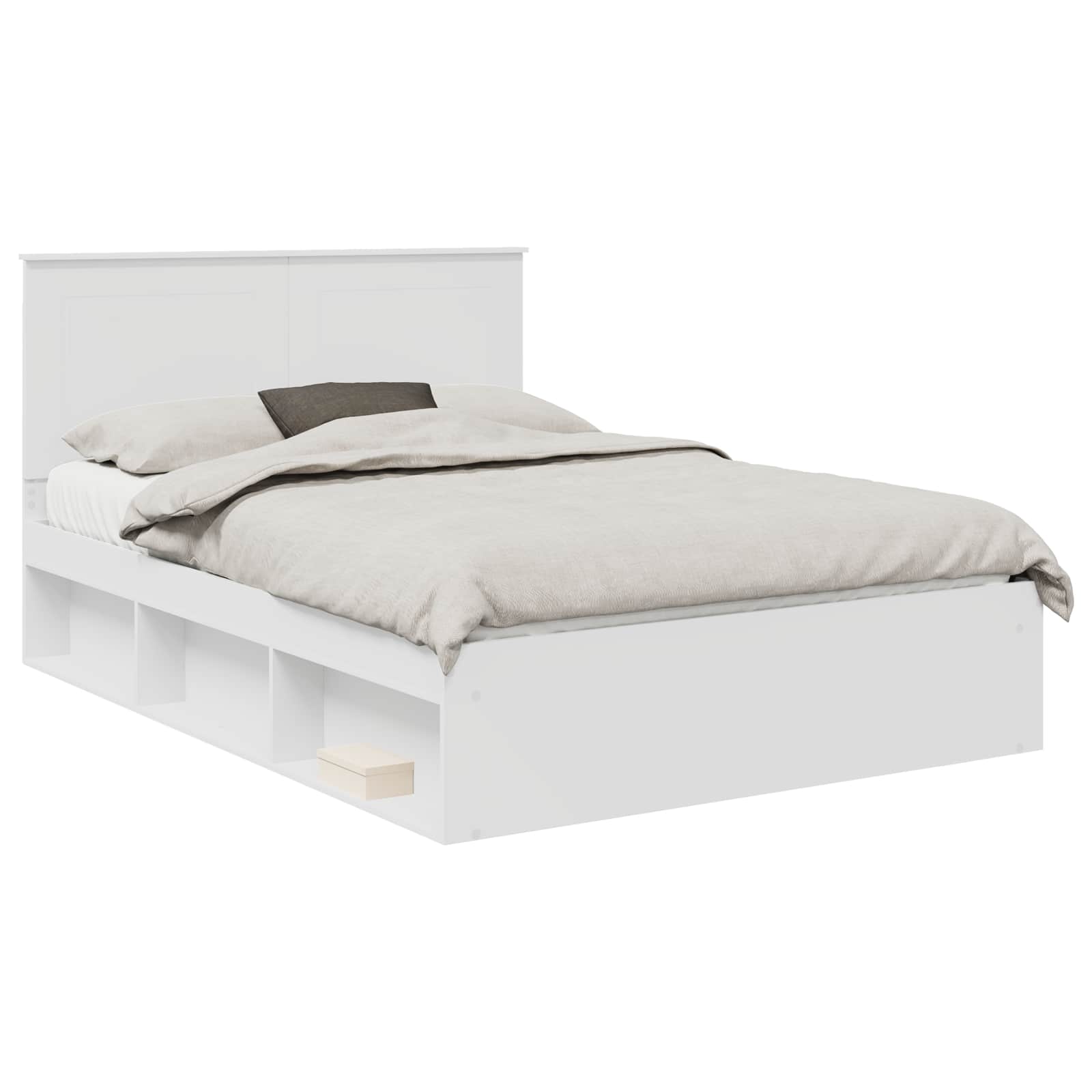 Cadre de lit Blanc 160 x 200 cm Bois de pin massif - 2
