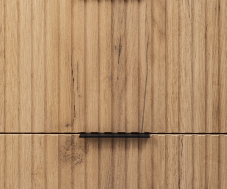 Meuble sous vasque avec plan sur pieds FLOW chêne craft 80 cm - 4