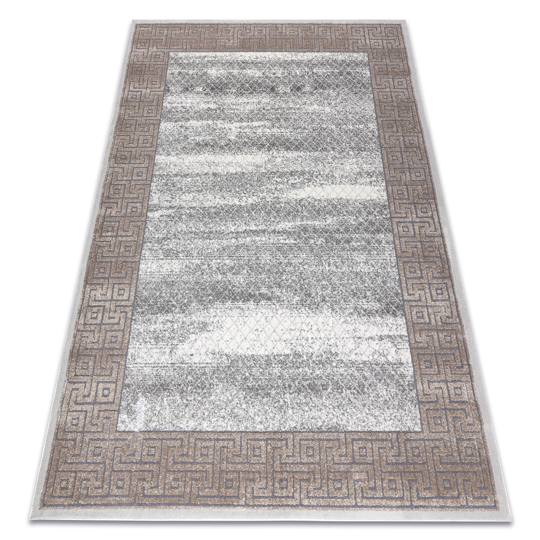 Dywan NOBLE nowoczesny 1512 67 Ramka, grecki vintage przecierany - Strukturalny, dwa poziomy runa krem / beż 120x170 cm