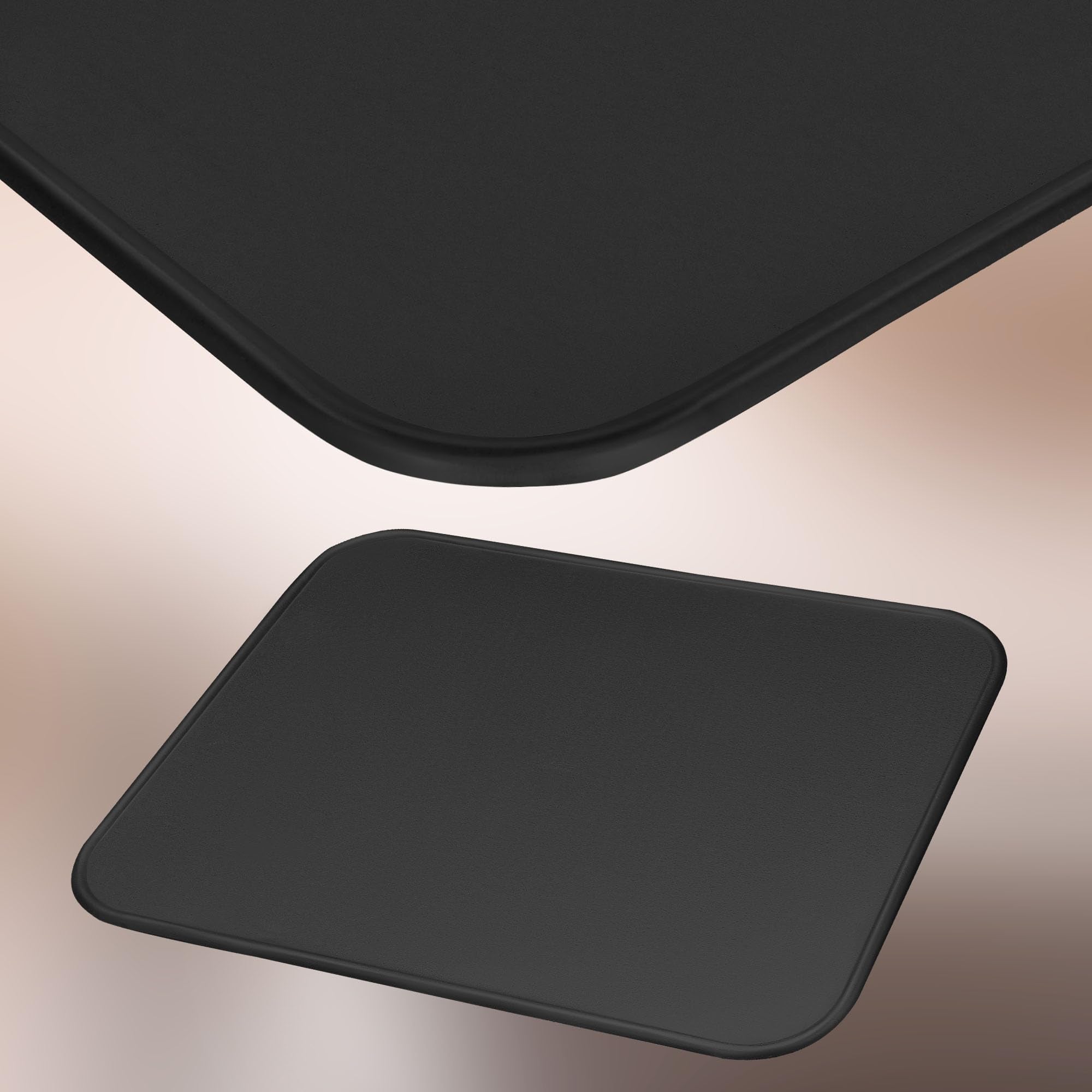 Plaque de protection de sol pour poêles et cheminées 48 x 60 cm - en acier - Noir - Protection Anti-Étincelles pour Foyers - KOTARBAU - 6