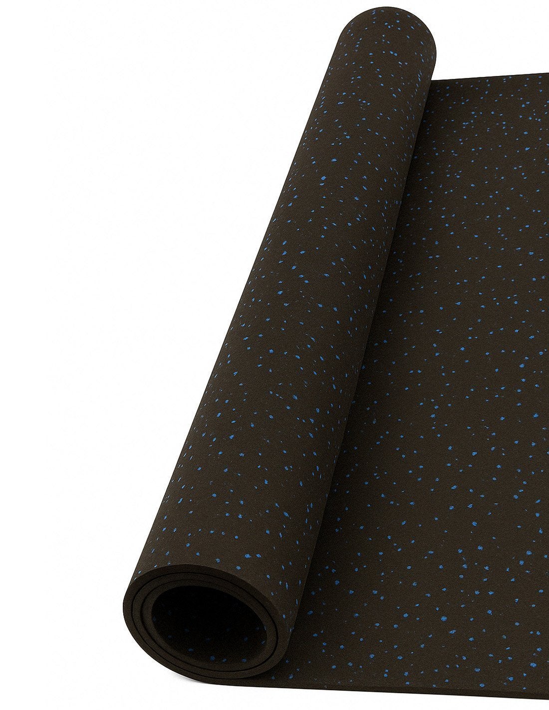 Jardin202 - esterilla de ejercicio moteado azul - especial para gimnasios | sport premium | base negra | 1'25m (ancho) x 9m (largo) (6mm de