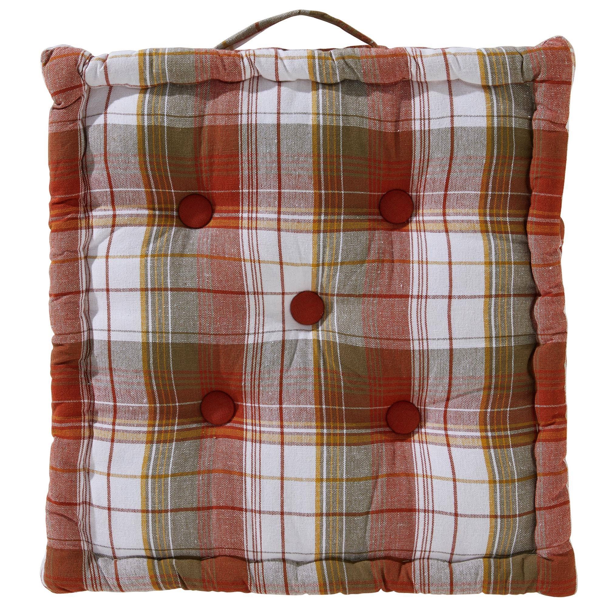 Coussin D’extérieur Victoria – 40x40 Cm – 100% Coton – Terre Cuite – Style Maison De Campagne – Housse Zippée - 10