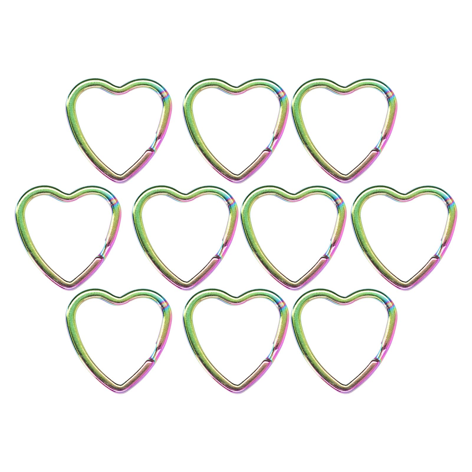 18 Pièces Mini Mousqueton Coeur Coloré - Porte-Clés Robuste Pour Sac à Dos Et Bricolage