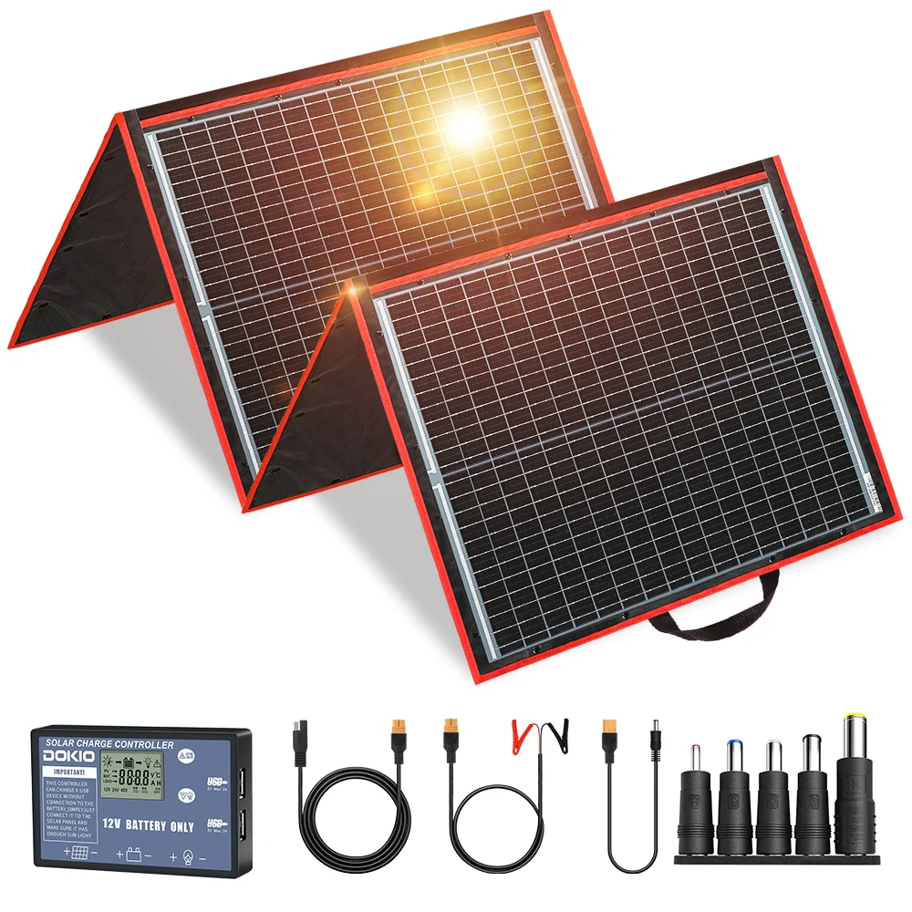 Kit Pannello Solare Portatile 12V – Ad Alta Efficienza, IP65 Impermeabile, Caricabatterie Per Auto, Camper, Barca - 3