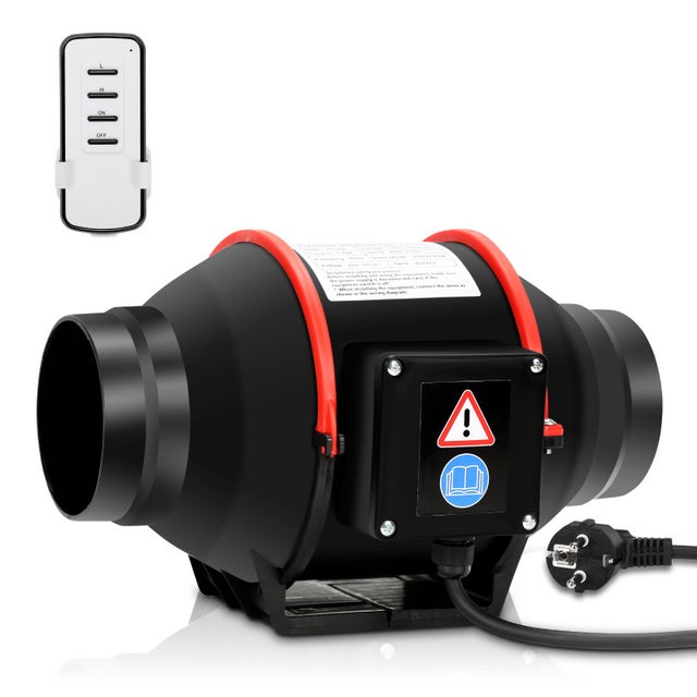 Wentylator kanałowy 150 mm, wentylator łazienkowy z pilotem, cichy wentylator ścienny, wentylator wyciągowy