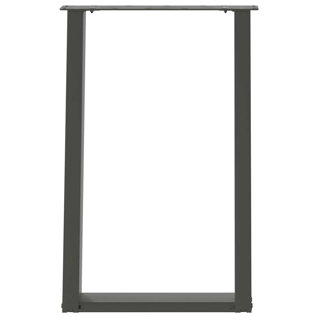 Maison Exclusive - Pieds de table à manger en U 2 pièces Anthracite 50 x (72-73) cm Acier - 5