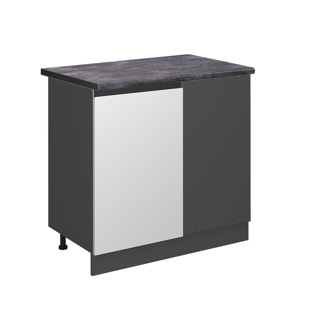 Vicco Szafka narożna R-Line, Biały, 86 cm J-Shape, BP Antracyt
