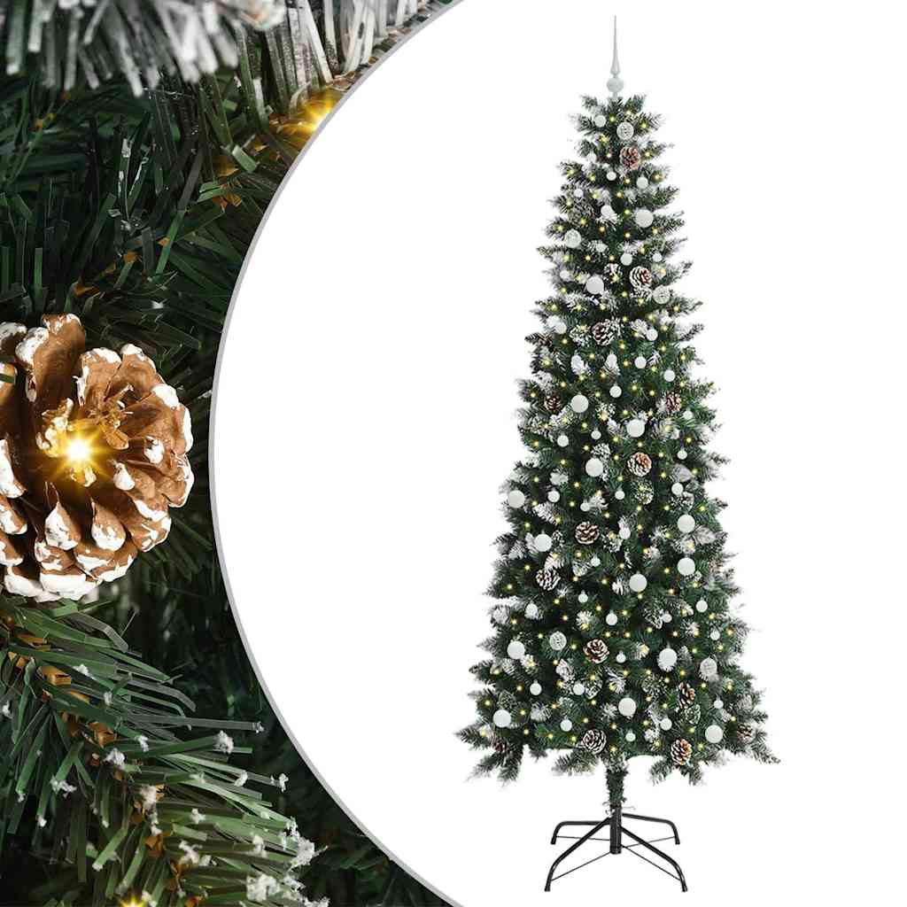Sztuczna choinka Zielony 96 x 96 x 240 cm PVC, plastik i stal
