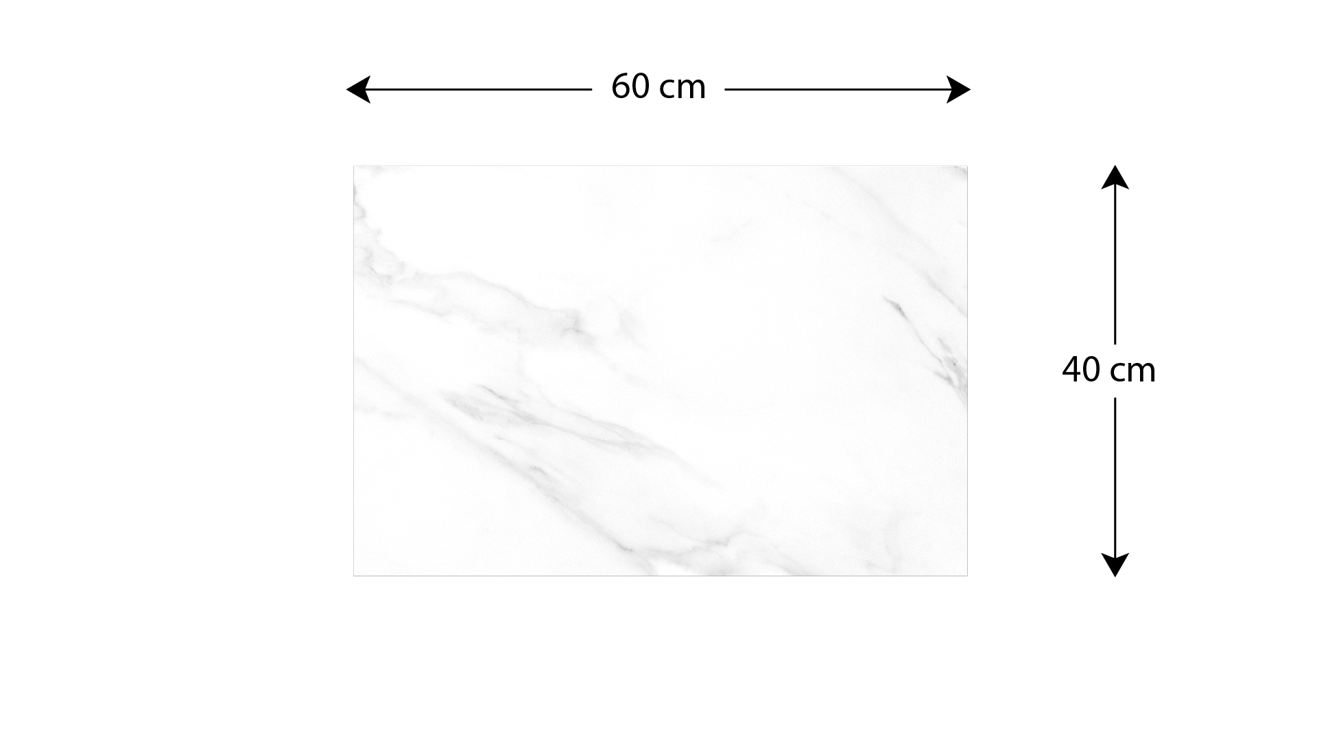 Tableau Magnétique en Métal Motif Marbre Blanc 60x40cm, MetalBoards pour tout type d'Aimants - 4