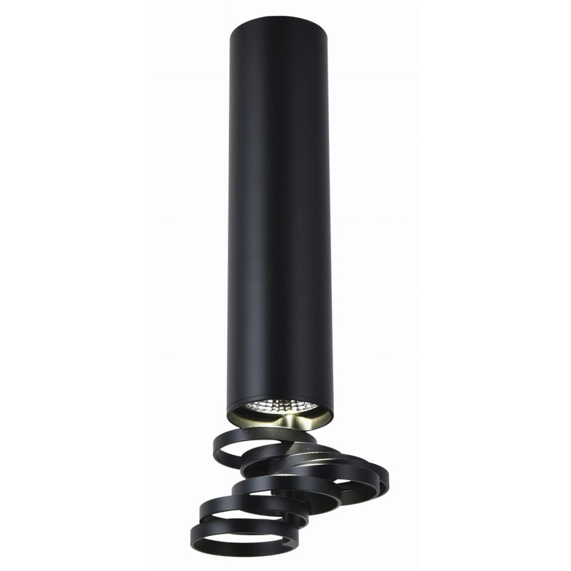 Reflektor sufitowy spot natynkowy Tuba okrągły czarny 1xGU10x50W wym: 6 x 6 cm aluminium Candellux