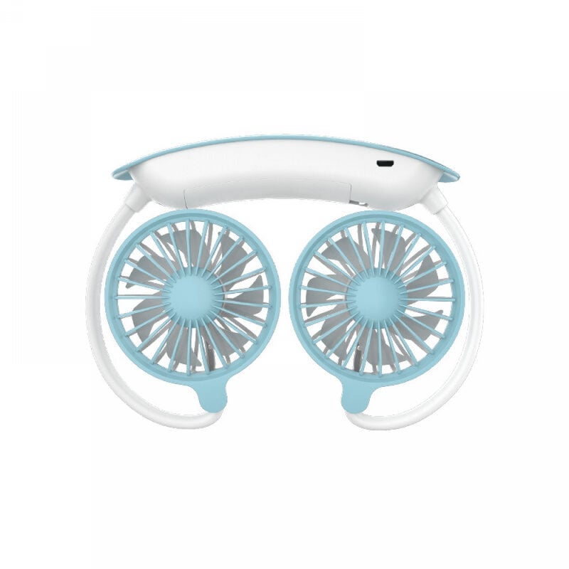 Przenośny wentylator na szyję, wentylator na szyję z akumulatorem USB, 3 prędkości, 1200 mAh, obrót o 360 stopni, Foffice/Acc