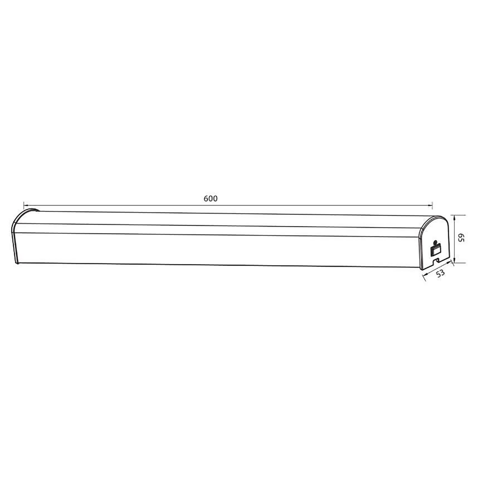 Applique murale LED 15W 1200lm, 60cm, avec interrupteur, pour miroir de salle de bain, dressing ou atelier. Lumière neutre 4000K, 230V. - 4