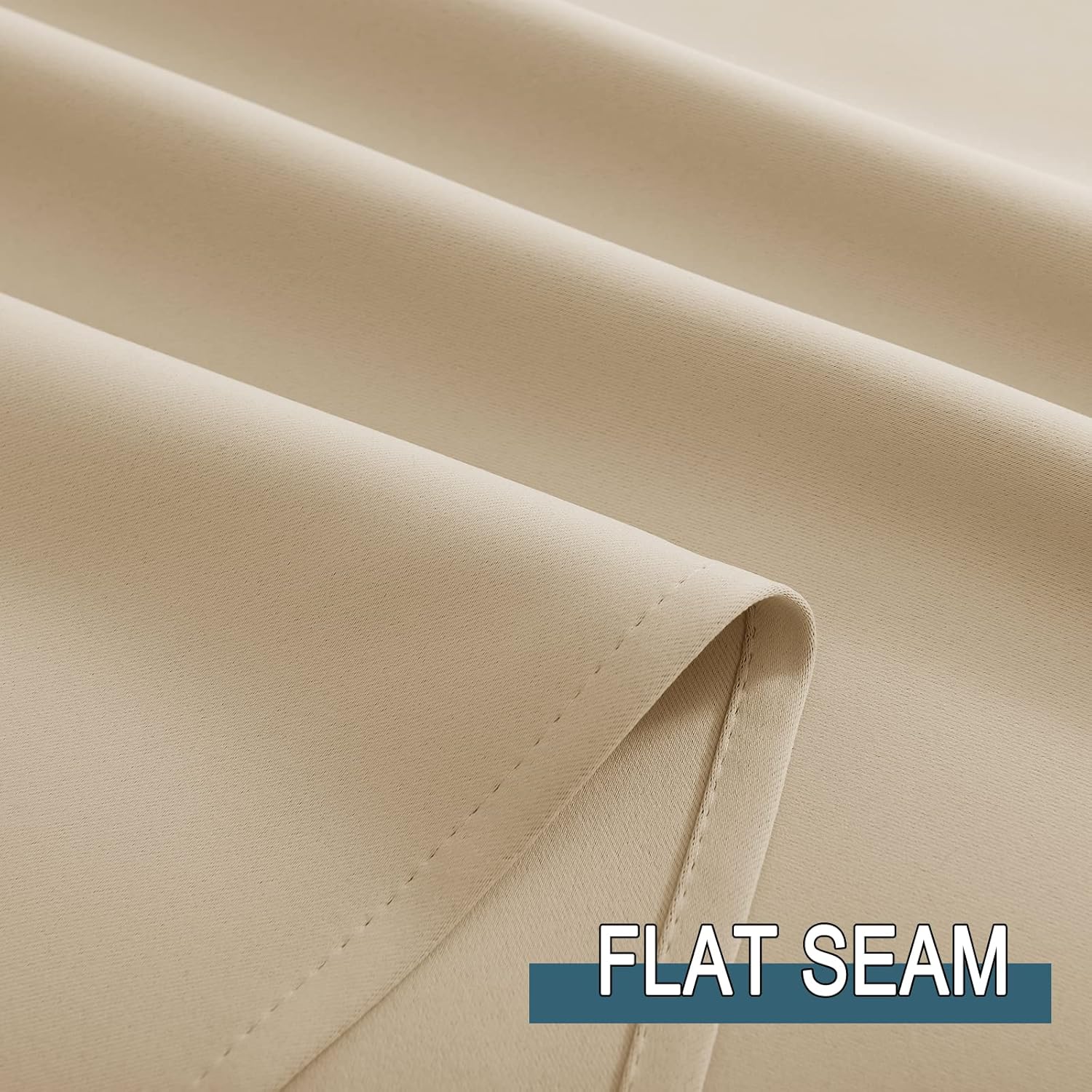 Rideaux d'Extérieur - Rideau Occultant Thermique à Oeillets Isolation Thermique Pergola Patio Draperies Décoration,132 x213cm, Beige, 1 Paire - 7