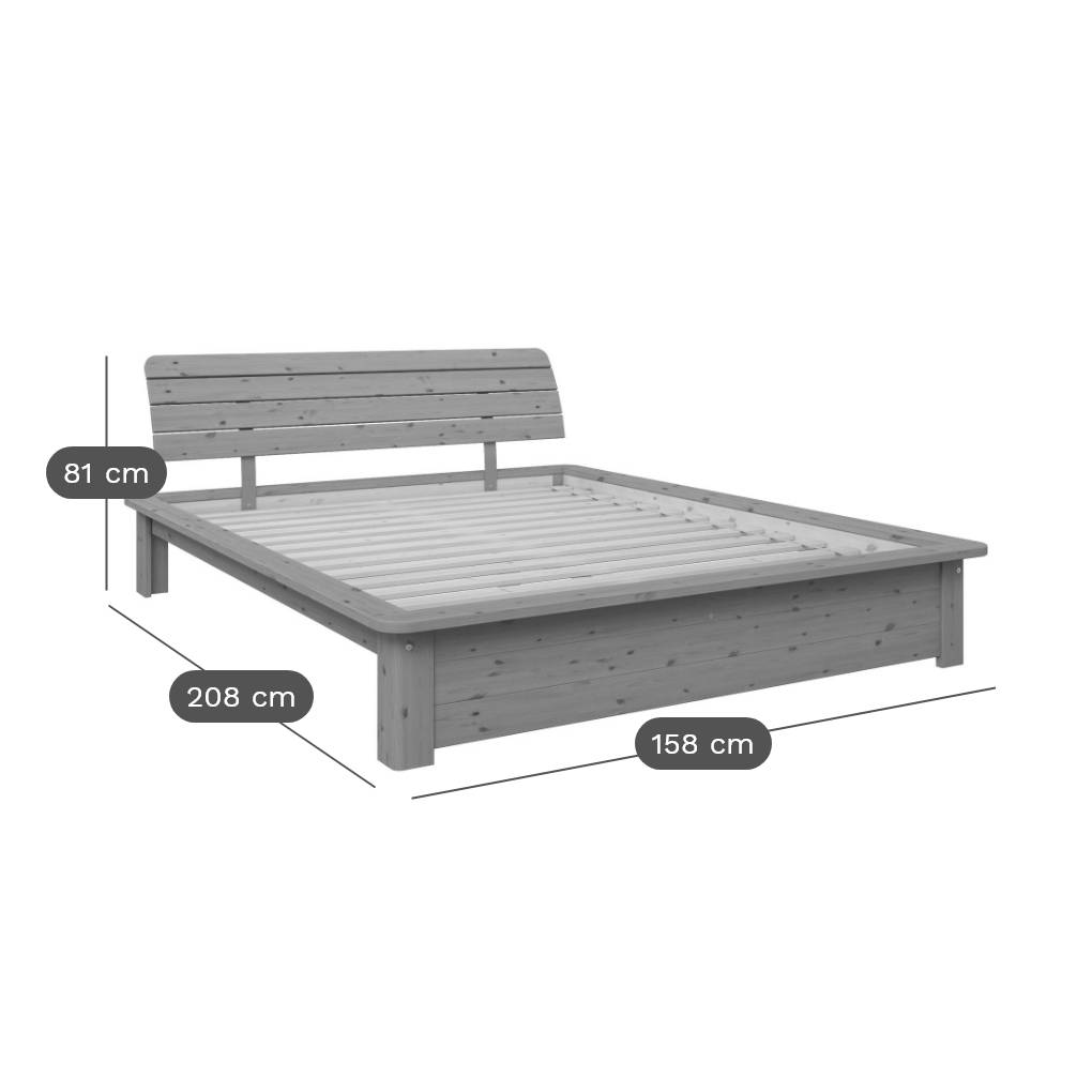 Lit rangement bois massif Tania-140 x 190 cm- - 3