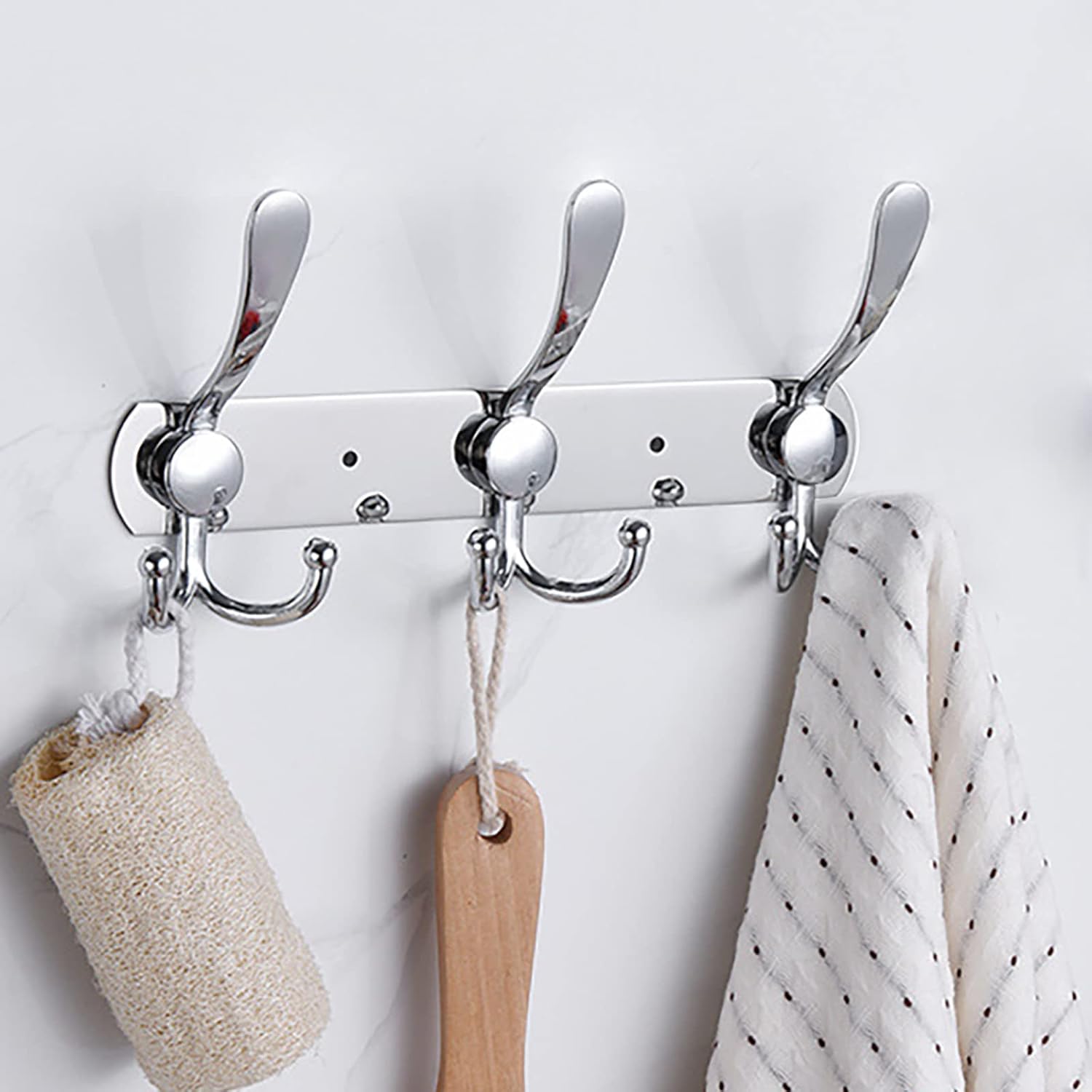 Perchero de pared con ganchos para colgar ropa, toallas y