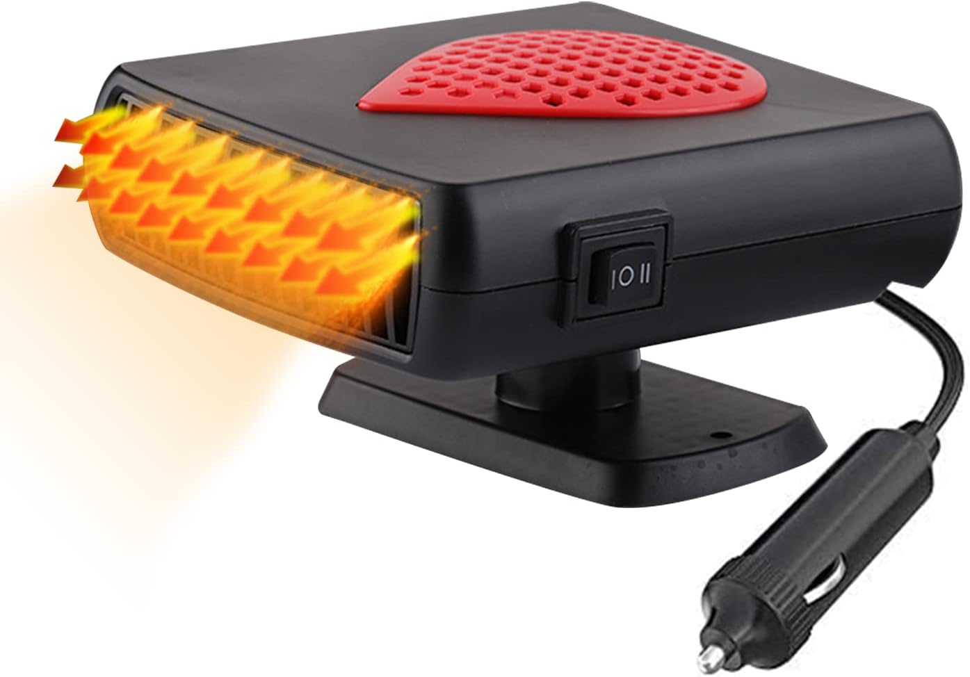 Ogrzewacz samochodowy, ogrzewacz samochodowy 12 V 150 W, przenośny ogrzewacz samochodowy, odmrażacz/odmgławiacz szyb samochodowych, obrotowy ogrzewacz