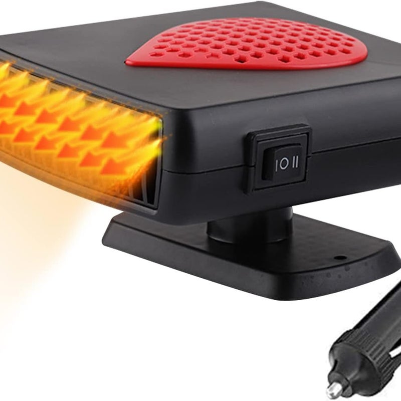 Ogrzewacz samochodowy, ogrzewacz samochodowy 12 V 150 W, przenośny ogrzewacz samochodowy, odmrażacz/odmgławiacz szyb samochodowych, obrotowy ogrzewacz