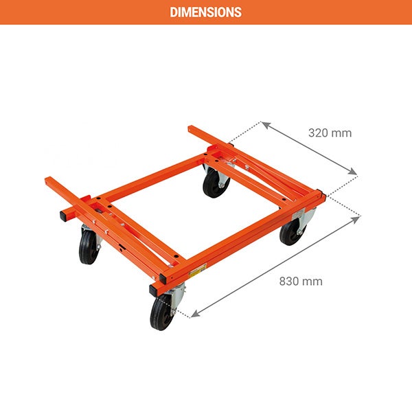 Chariot porte plaque - Charge max 450kg - 500570 - 2