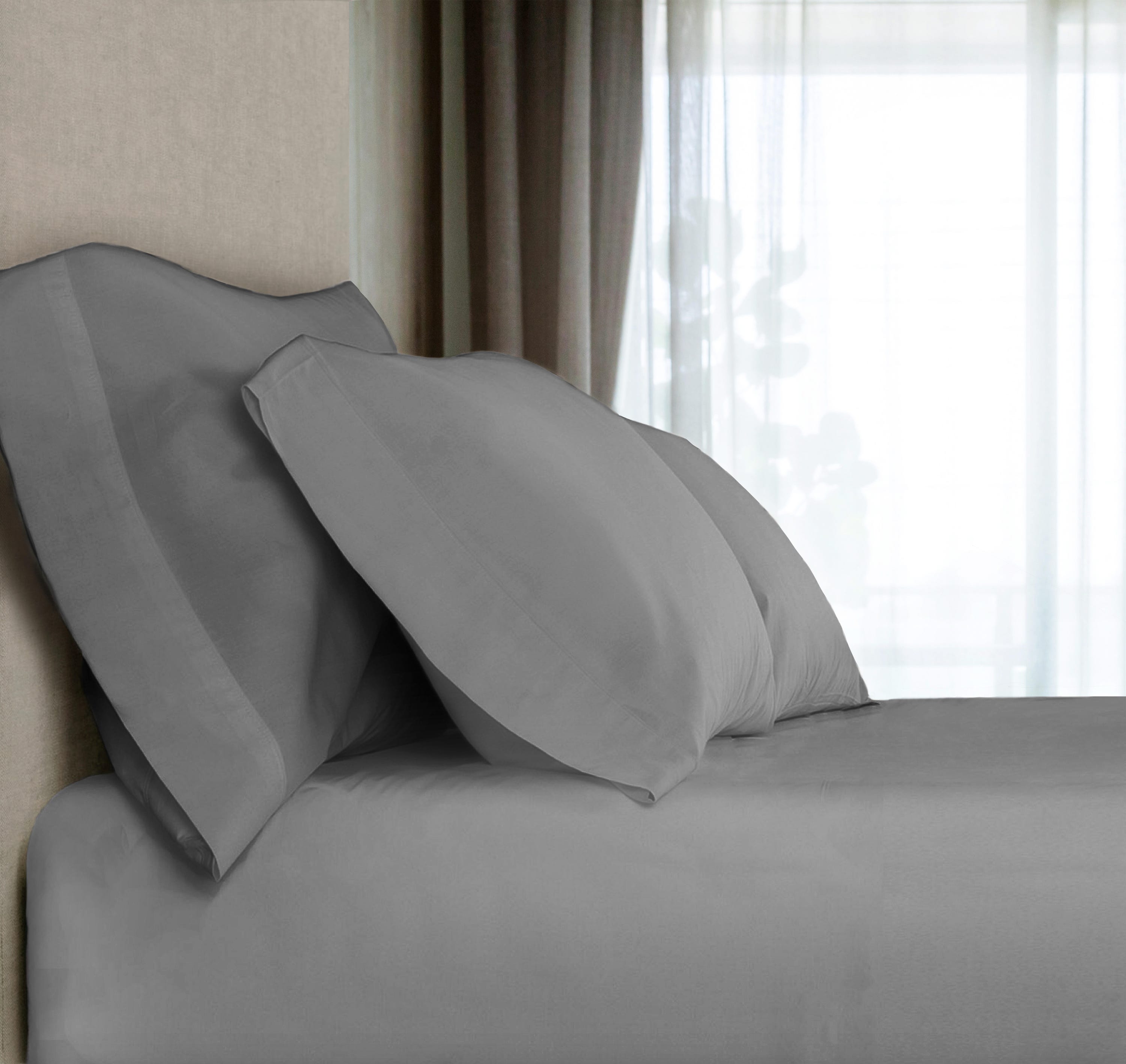 Sábana lisa Cinza / prateado Cama 135 / 140 cm - 7